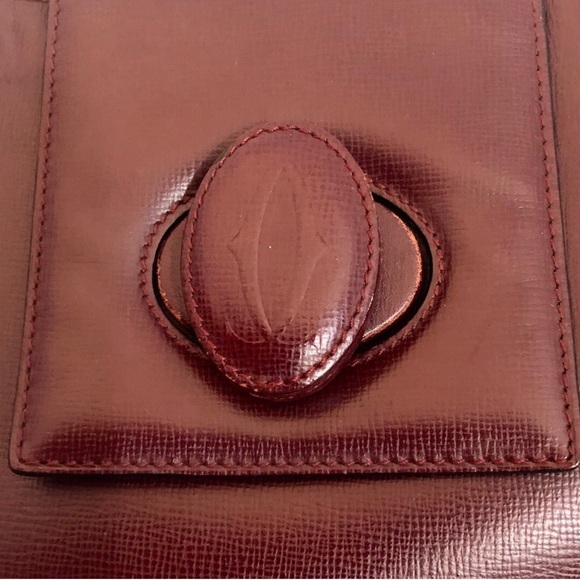 MUST DE CARTIER TURN LOCK SHOULDER CROSSBODY LEATHER BAG Multi-winner Host Pick - Picture 14 of 17